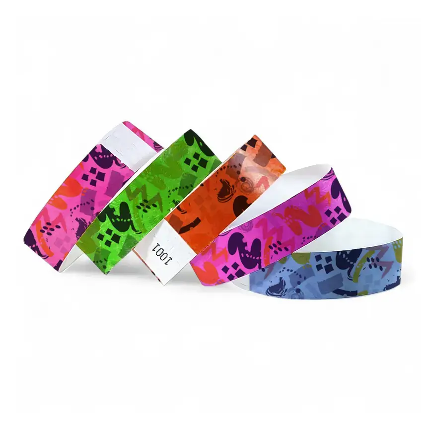 pulseiras tyvek coloridas personalizadas para um evento