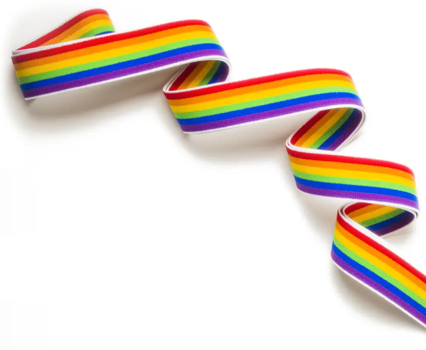 fita ondulante com as cores LGTB