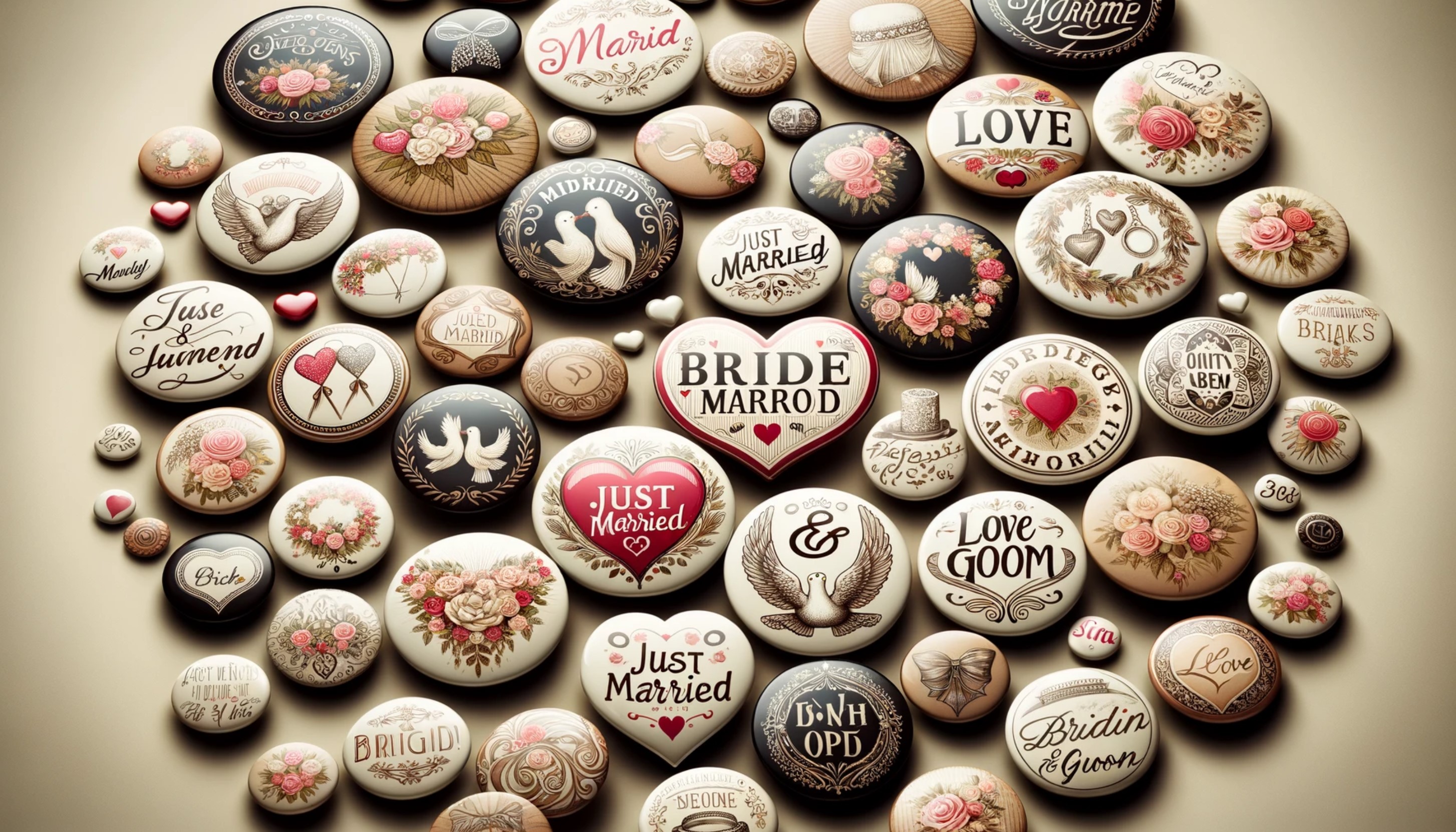 Badges Personnalisés pour Mariage Badges Personnalisés pour Mariage