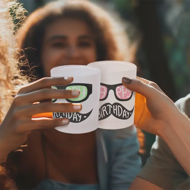 Vasos de vidrio personalizados