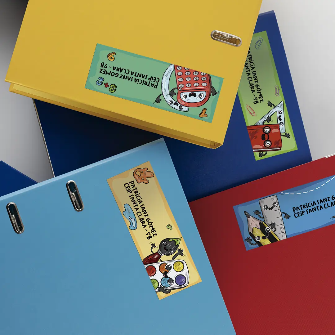 Pegatinas de papel rectangulares personalizadas 60x40mm