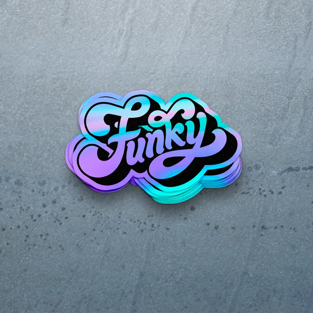 Autocolantes holográficos retangulares personalizados 70x50mm
