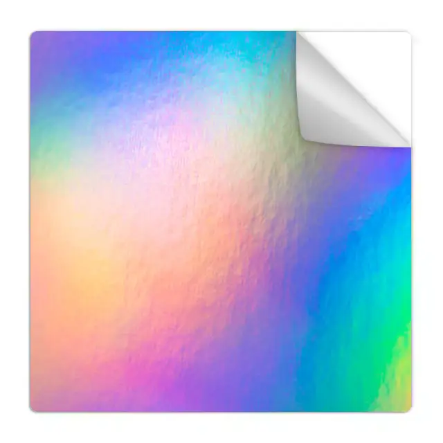 Autocolantes holográficos quadrados personalizados 55x55mm