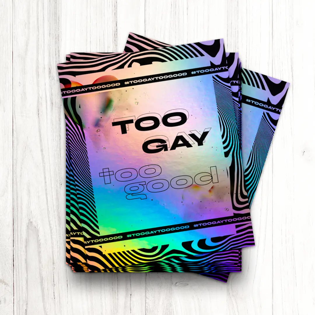 Pegatinas holográficas cuadradas personalizadas 55x55mm