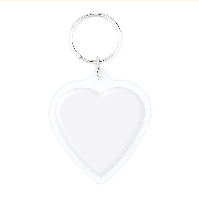 Porta-chaves de acrílico personalizados coração