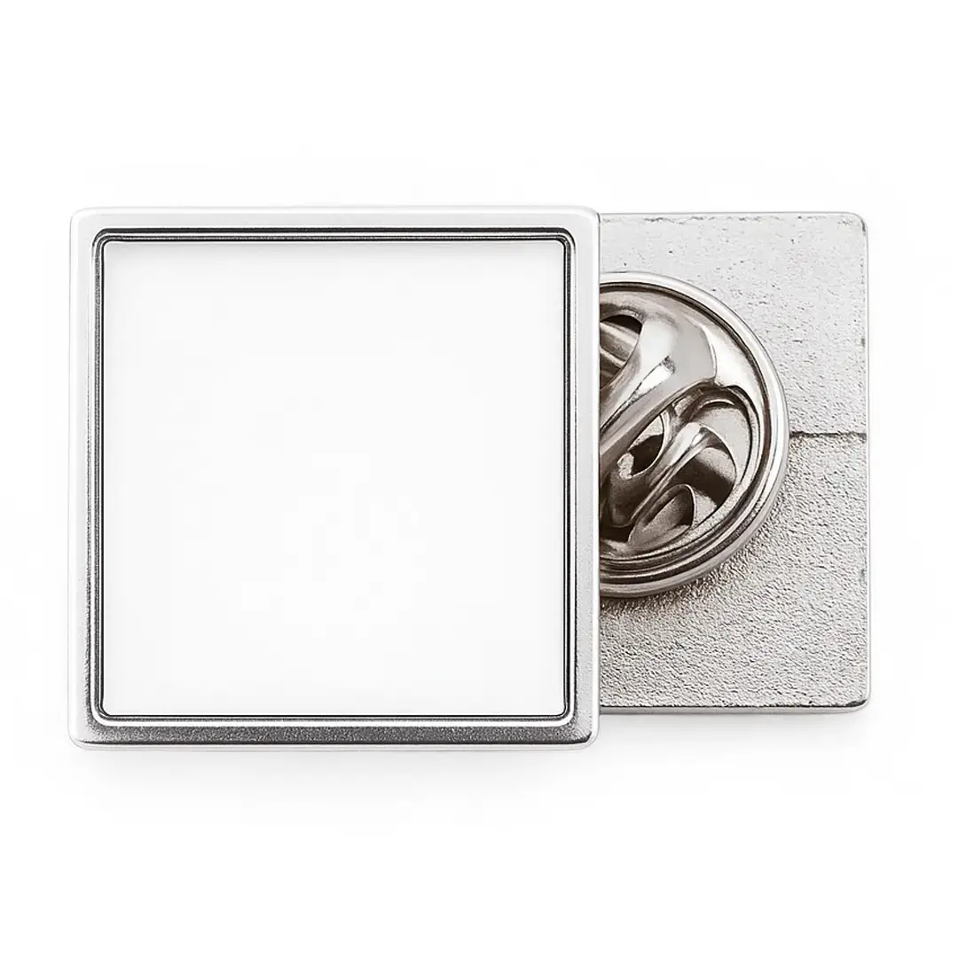 Pin metálico quadrado 18x18mm