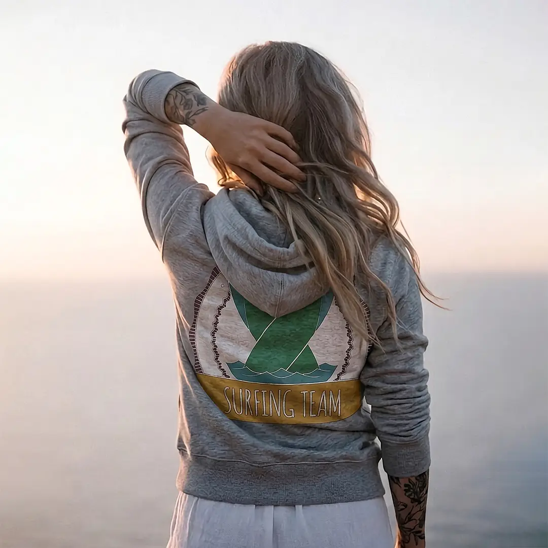 Sudadera personalizada DTF con cremallera con capucha