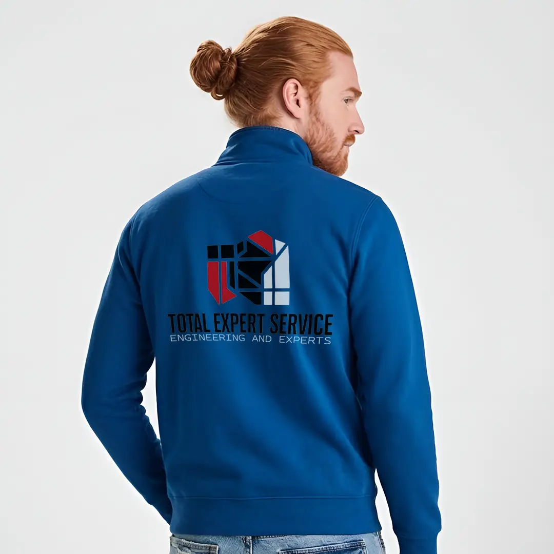 Sudadera personalizada DTF con cremallera con capucha