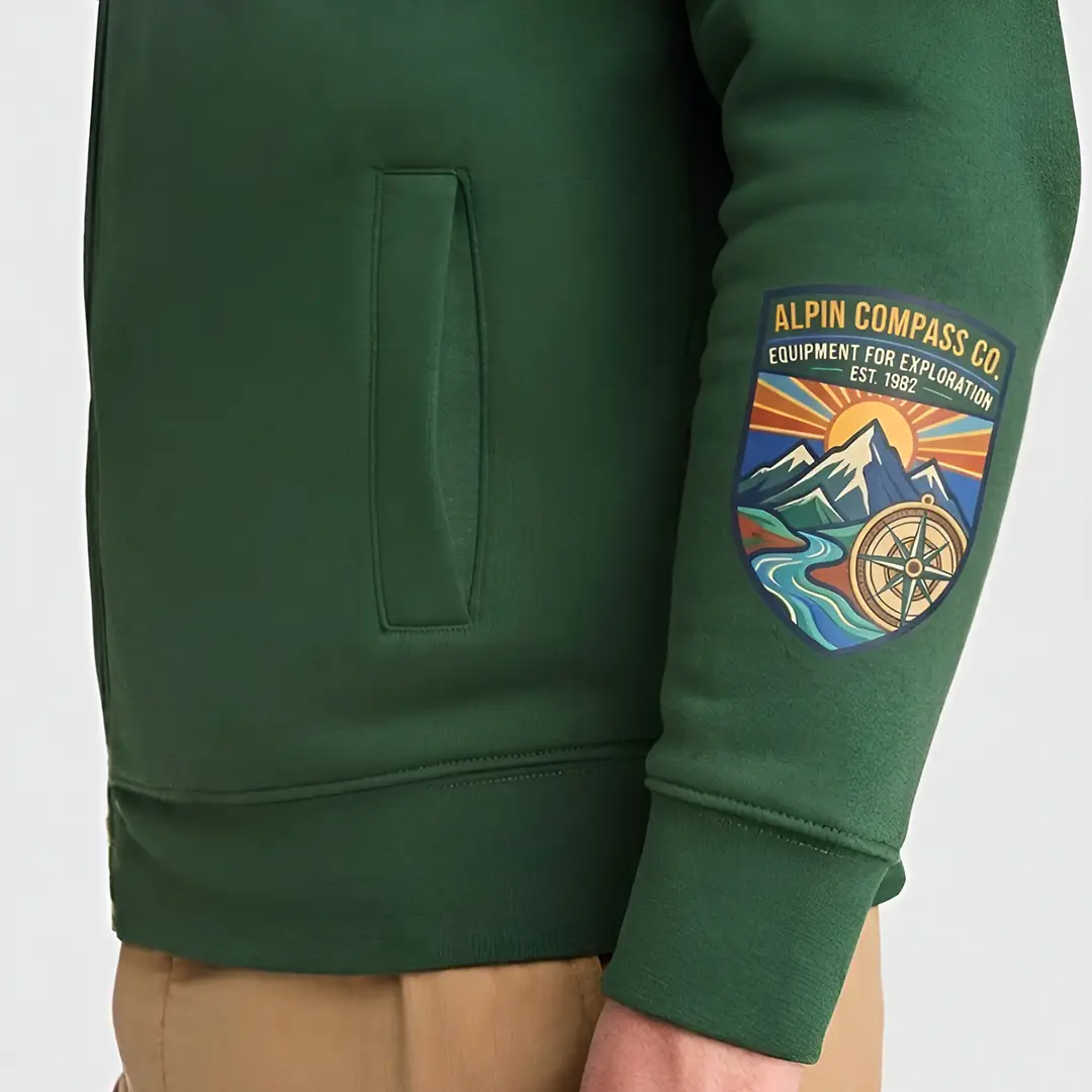 Sudadera personalizada DTF con cremallera con capucha